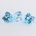 5A心形浅海蓝色锆石裸石批发 湖水蓝海兰锆合成宝石戒面