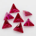 直三角5#红刚玉裸石戒面 人造Ruby宝石微镶嵌首饰品耳饰