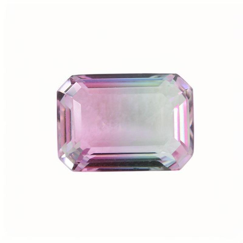 长方倒角西瓜碧玺玻璃裸石批发 祖母绿切割合成彩色宝石