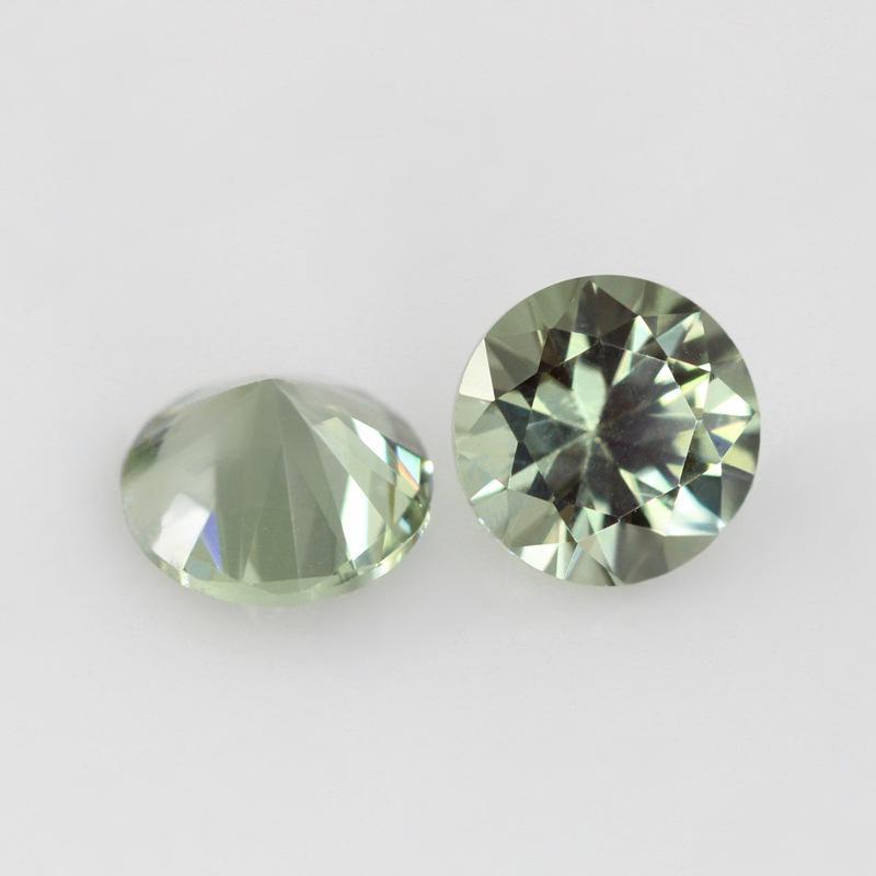 圆形149#尖晶石裸石批发 合成浅绿尖晶钻宝石饰品主石