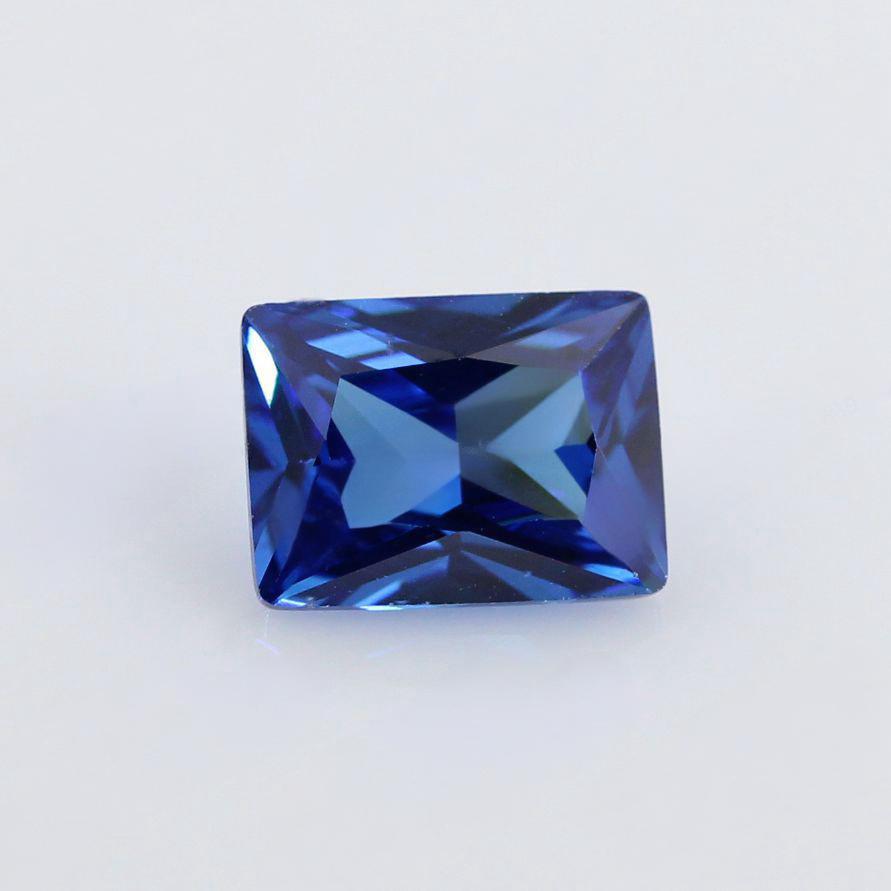 长方形直角蓝锆裸石批发 宝蓝锆戒面人造兰宝石CZ皓石