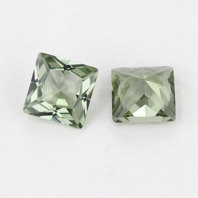 正方形直角149#绿尖晶石裸石 人造尖晶宝石饰品厂家批发