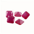 正方形倒角5#红刚玉磨砂底裸石 5号合成红宝石Ruby沙底