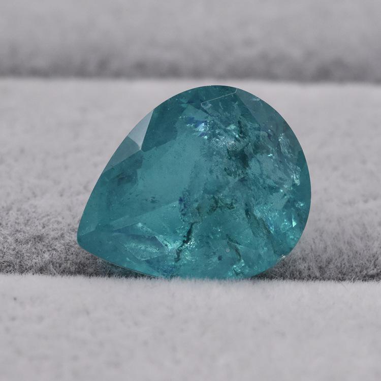 仿天然水滴形宝石 水晶拼碧玺玻璃 饰品镶嵌 合成彩宝