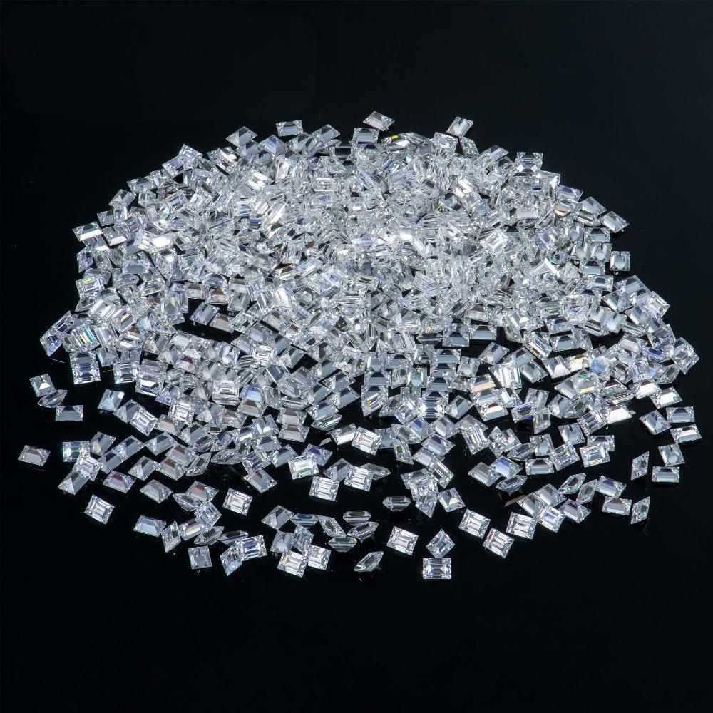 长方直角莫桑厘石车花/车平异形祼石首饰钟表配石散钻莫桑石小钻