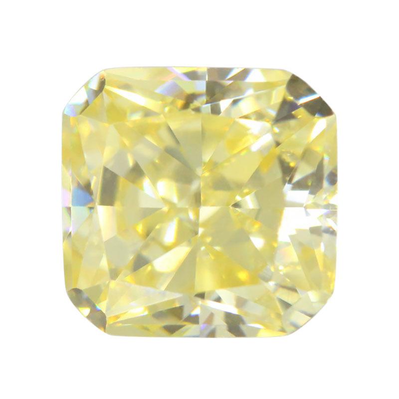 9A冰花切正方倒角高碳钻 小八角形 鹅黄 锆石裸石戒面主