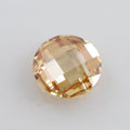 圆形香槟色双龟面锆石裸石 格子面CZ合成立方氧化锆批发
