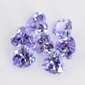 桃心形变蓝色锆石裸石 人造变兰色合成立方氧化锆CZ批发