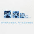 正方形直角108#蓝尖晶石 人造彩色裸石尖晶兰蓝宝石裸石