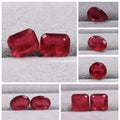 人造仿鸽血红色合成彩宝 多尺寸裸石戒面 合成碧玺宝石