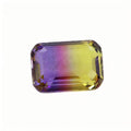 长方倒角车平西瓜碧玺玻璃 紫黄金色渐变人造钻宝石BX11