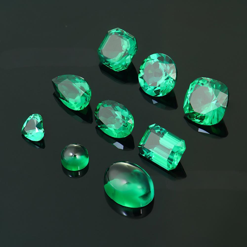 实验室培育祖母绿宝石水热法人造彩宝首饰主石合成宝石赞比亚绿宝