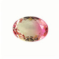 蛋形西瓜碧玺玻璃裸石批发 椭圆形桃红色渐变人造钻宝石