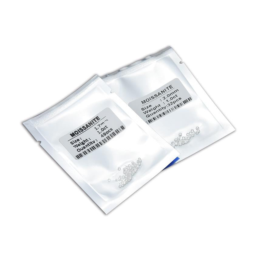 圆形八心八箭莫桑裸石0.7~2.9mm2厘~9分首饰钟表配石莫桑石厘石