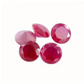 圆形5#红刚玉沙底裸石批发 砂底合成鸽血红宝石Ruby戒面