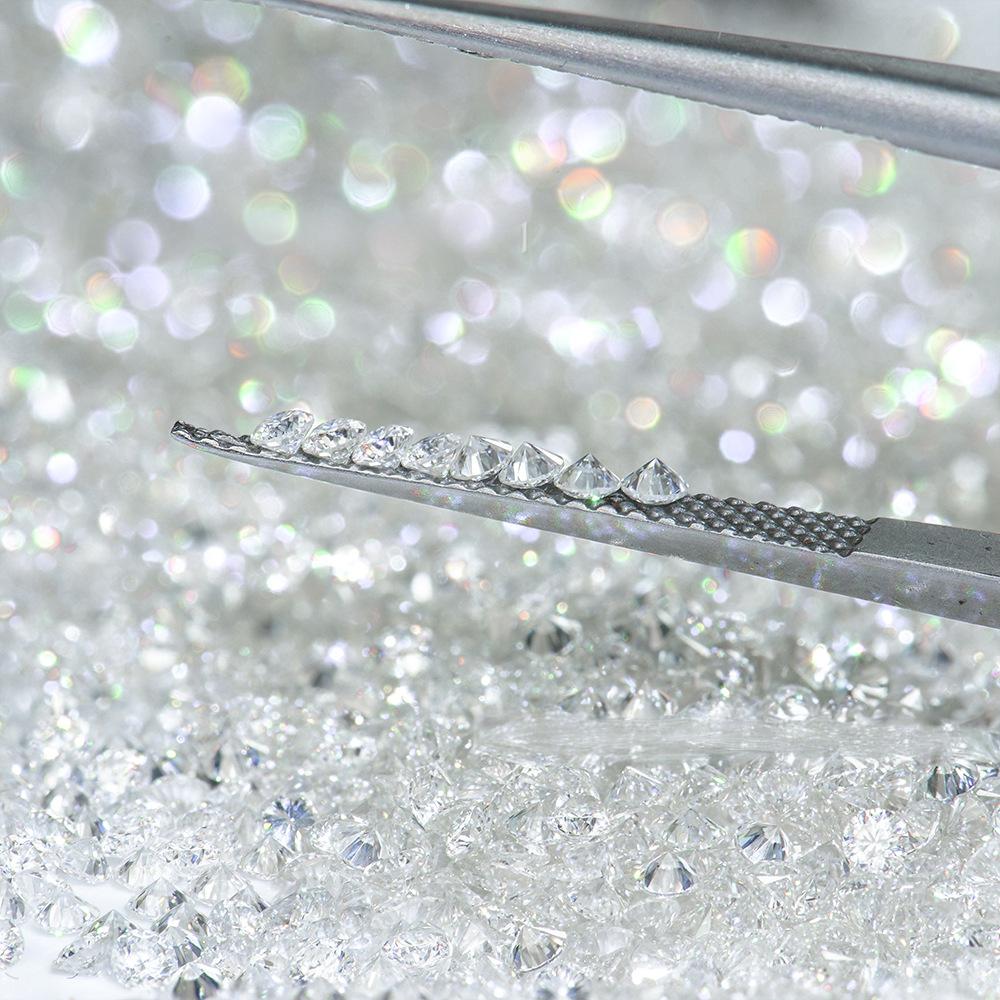 D色莫桑配石vvs足反 现货工厂批发小圆形莫桑石尺寸可定