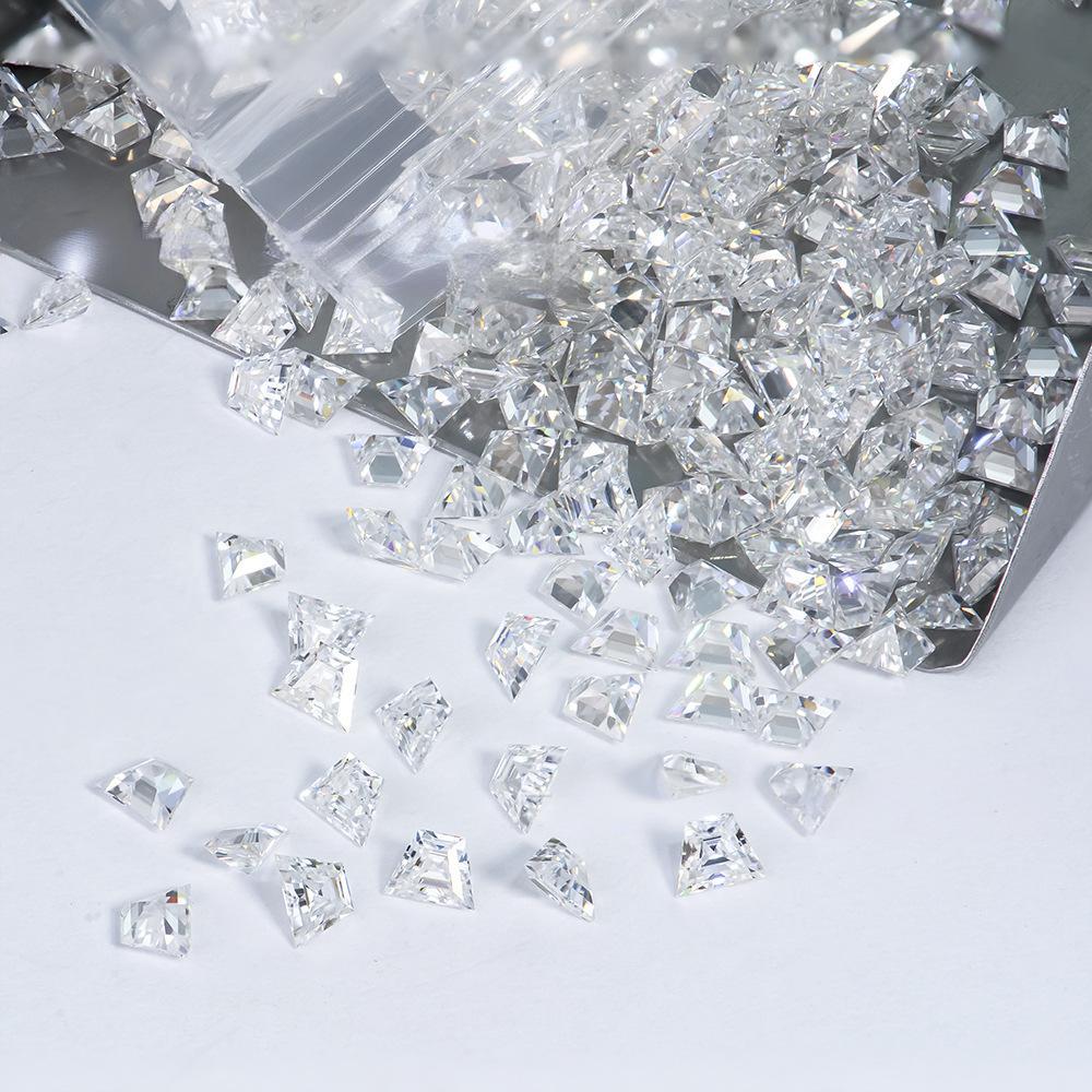 左右斜船形莫桑配钻高端首饰钟表配石杂形碎钻定制异形莫桑石厘石