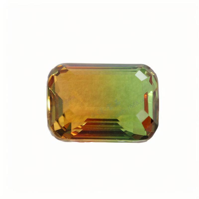 长方倒角车平西瓜碧玺玻璃裸石 祖母绿切割戒面宝石BX10