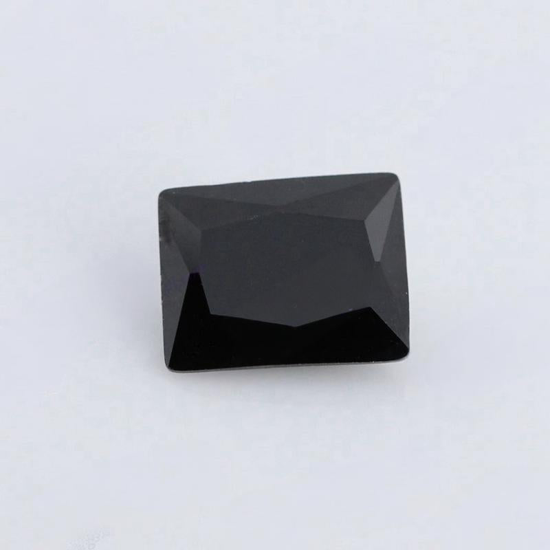 长方形直角黑锆石裸石批发 合成立方氧化锆宝石戒面首饰