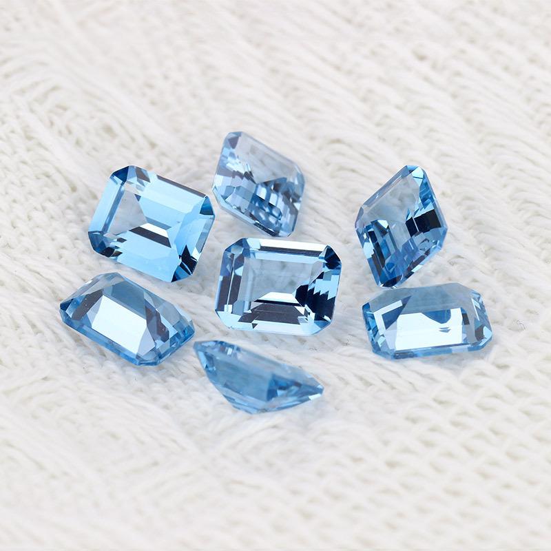 长方形倒角车平108#尖晶石裸石 108祖母绿切割合成宝石