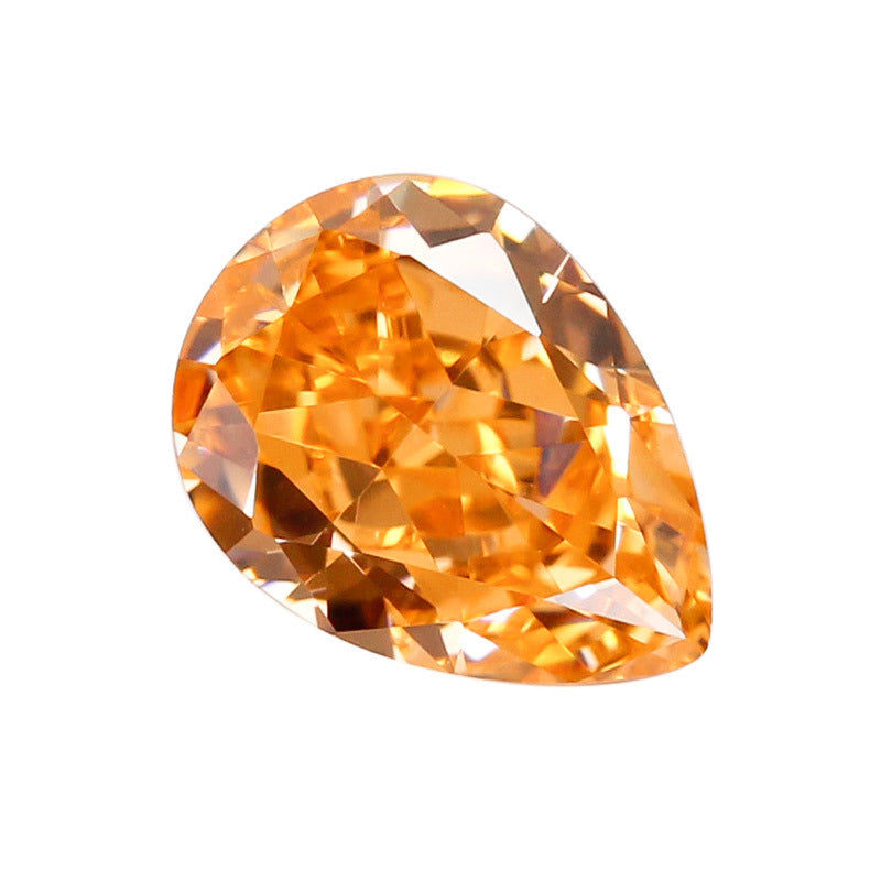 9A梨形冰花切摩根色高碳钻 水滴形锆石CZ裸石戒面主批发