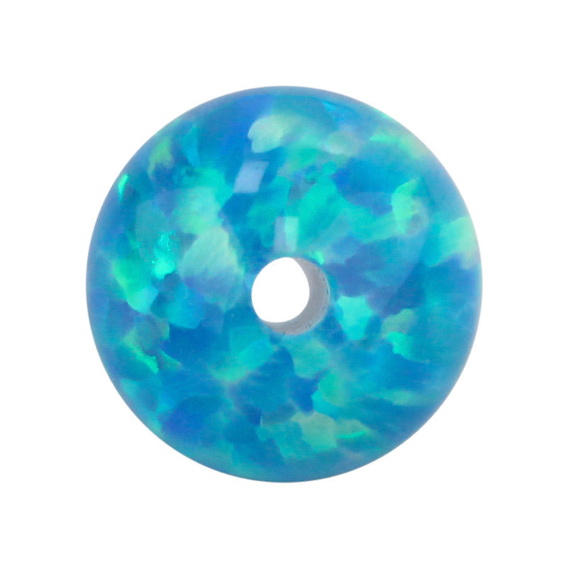 全孔球形OPAL仿欧泊石宝石裸石 人造圆珠子澳宝蓝色OP73