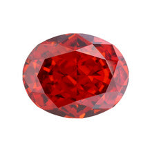 9A蛋形冰花切帕德玛色高碳钻 椭圆形锆石CZ裸石中国红色