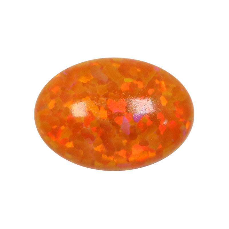 蛋形OPAL合成欧泊石裸石 人造澳宝椭圆形平底戒面OP30