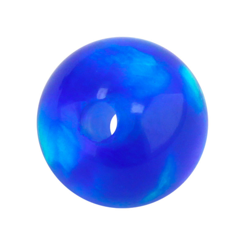 全孔球形OPAL仿欧泊石宝石裸石 圆珠合成澳宝珠子#5G2