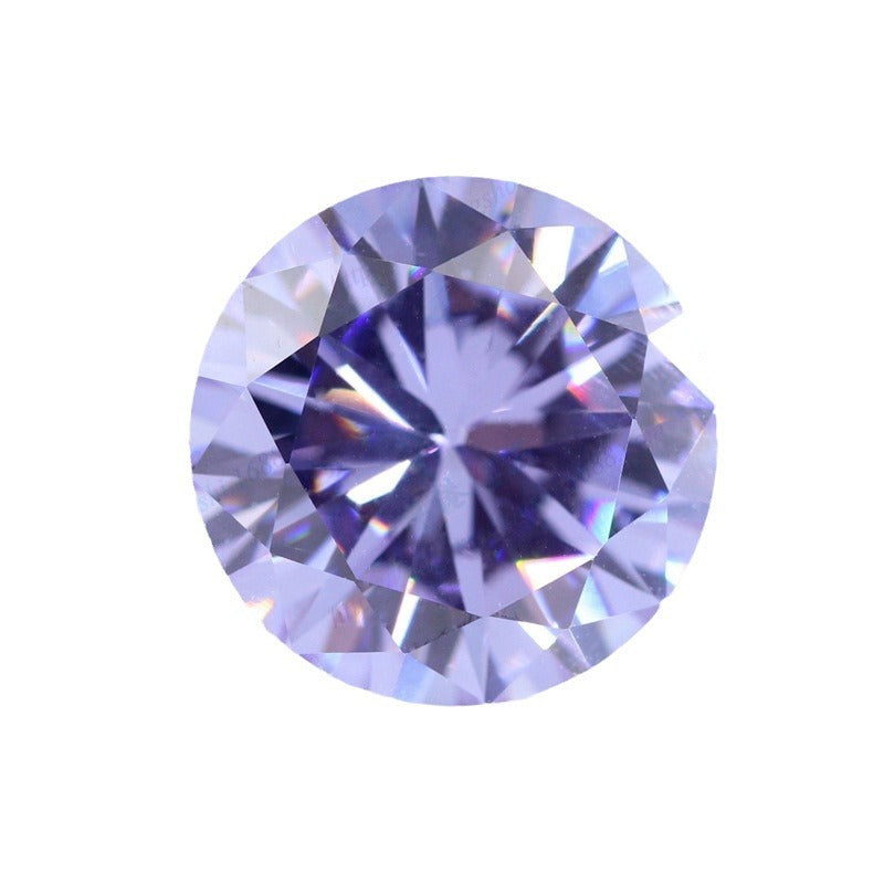 9A八心八箭变蓝锆石裸石 圆形变兰合人造锆石CZ戒面主石