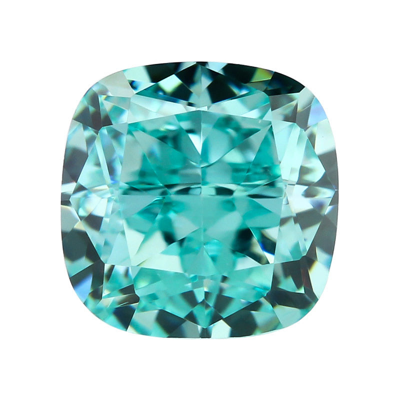 9A冰花切帕拉伊巴色肥正方锆石裸石 高碳钻锆石戒指主石