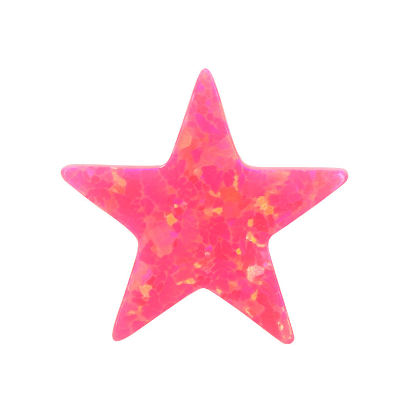 合成澳宝欧泊石OPAL 五角星耳钉素面裸石戒面项链OP43