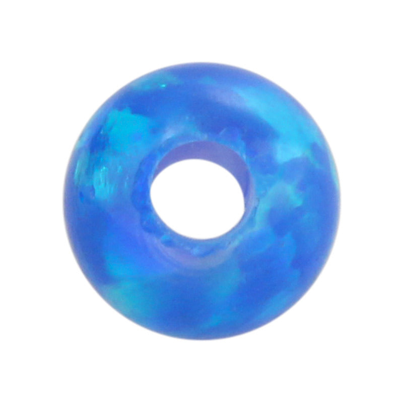 全孔球形OPAL仿欧泊石宝石裸石 合成圆珠澳宝蓝色OP05