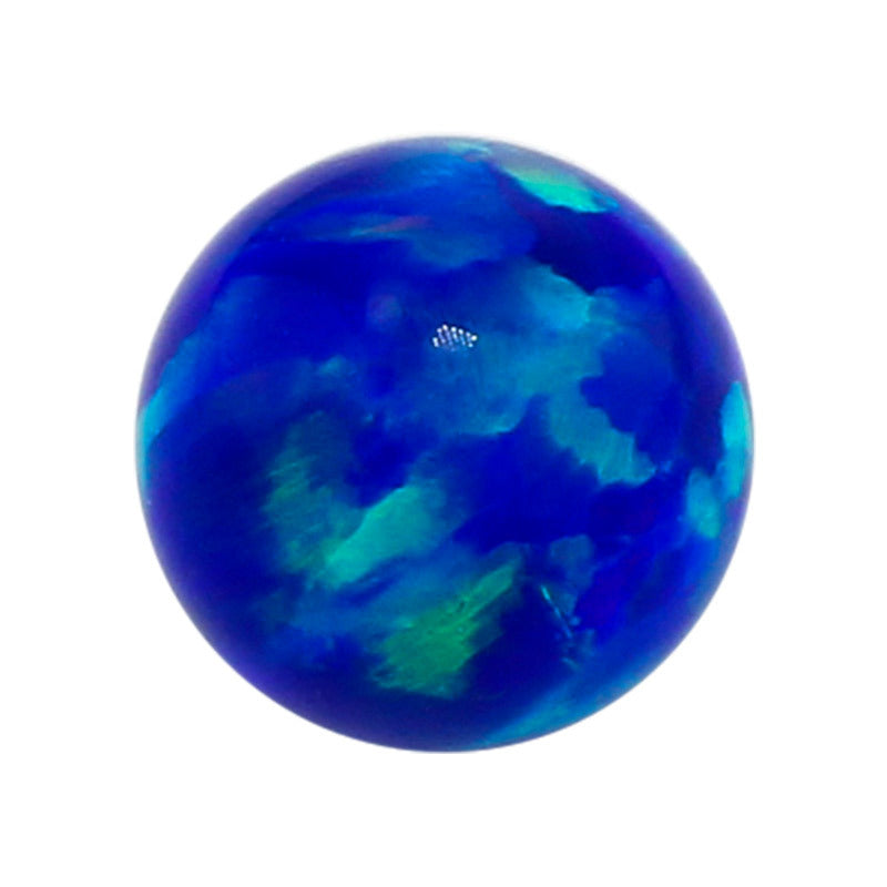 球形OPAL仿欧泊石宝石裸石 人造合成圆珠澳宝蓝珠子#L-1