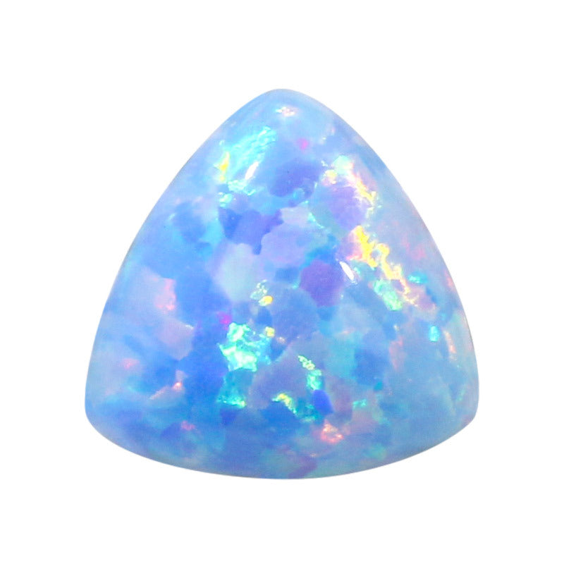 合成蛋白石欧泊石肥三角裸石 OPAL浅蓝色人造澳宝OP26
