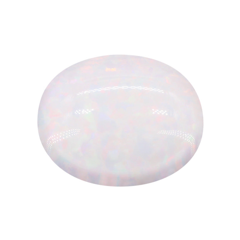 OPAL蛋形合成欧泊石裸石 镶戒面人造澳宝椭圆形平底#17D