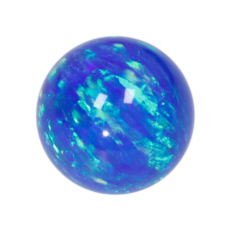 球形OPAL仿欧泊石宝石裸石 人造合成圆珠澳宝蓝色OP05