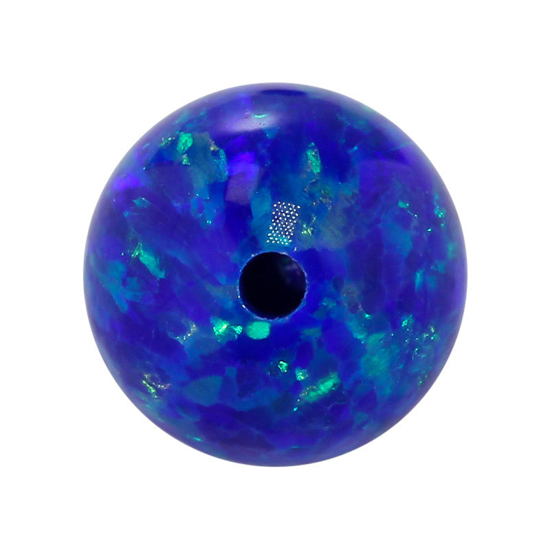 半孔圆珠OPAL仿欧泊石宝石裸石 人造合成澳宝吊坠OP27