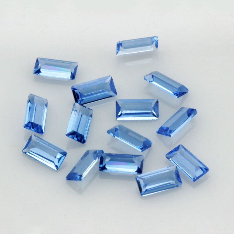 长方形直角车平119#尖晶裸石批发 尖底人造119号蓝宝石