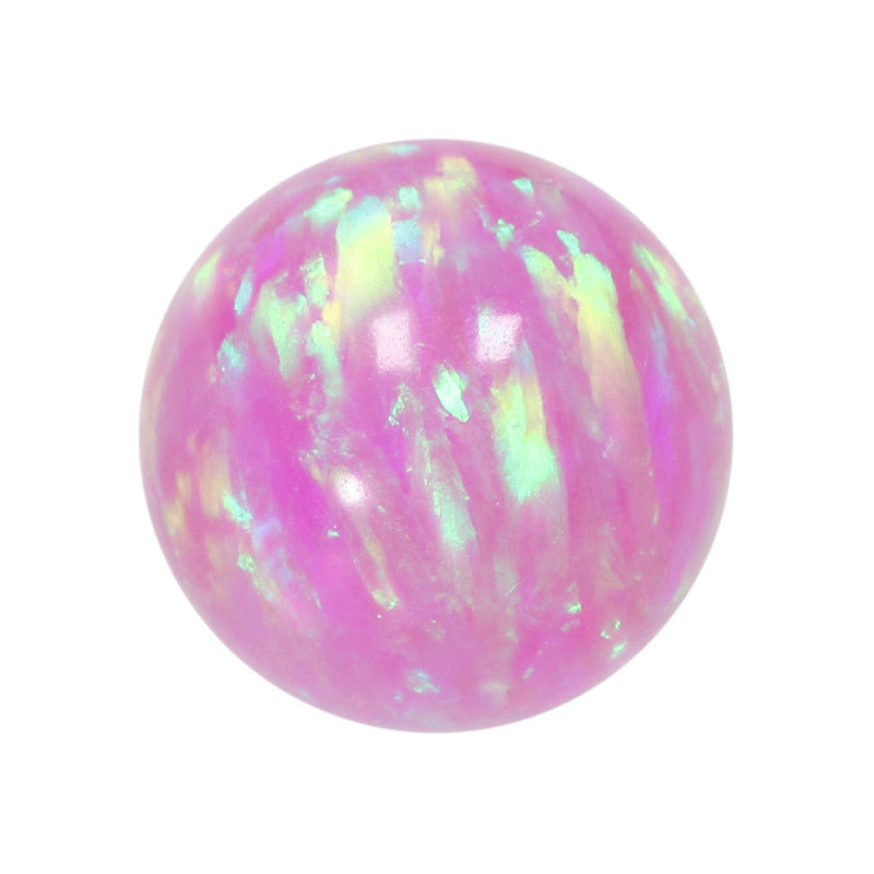 球形OPAL仿欧泊石宝石裸石 人造合成澳宝蛋白石珠子OP10