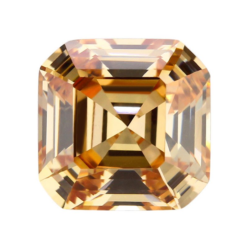 正方形宝塔正方倒角车平香槟色 皓石AAA锆石批发CZ裸石