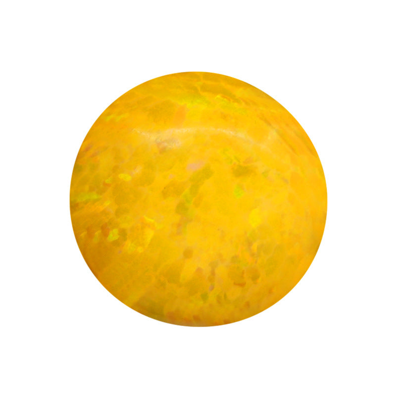 圆形平底OPAL仿欧泊石宝石裸石 人造合成澳宝#57黄彩色