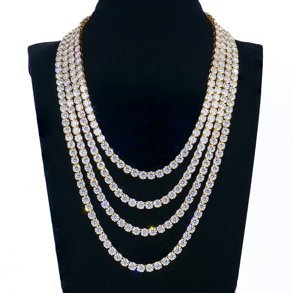 6mm莫桑石网球项链女款网球链简约高级感首饰项饰品女