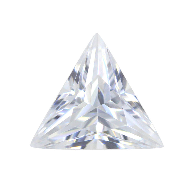 三角形直角白色锆石裸石 直三角白锆人造CZ皓石戒面首饰