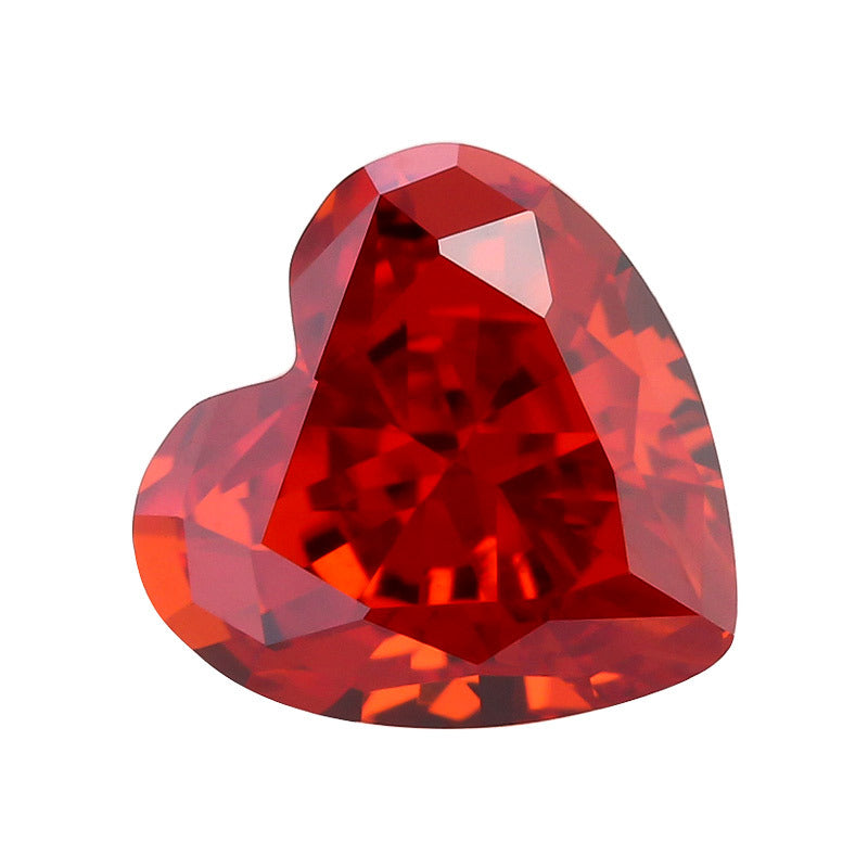 9A心形帕德玛冰花切高碳钻 首饰DIY锆石裸石戒面主石