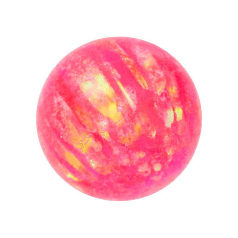球形OPAL仿欧泊石宝石裸石 圆珠人造合成澳宝戒面OP43