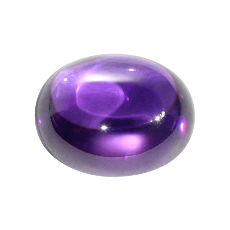 蛋形平底素面紫蓝锆石裸石 紫兰色蛋面合成仿钻光面裸钻