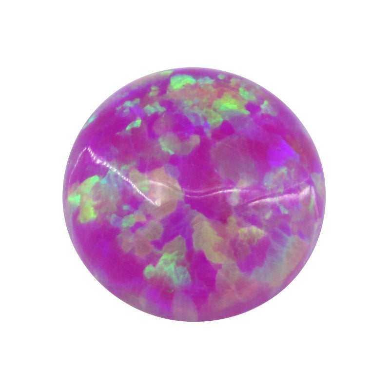 圆形平底人造合成仿欧泊石宝石裸石 澳宝欧珀OP09镶戒面