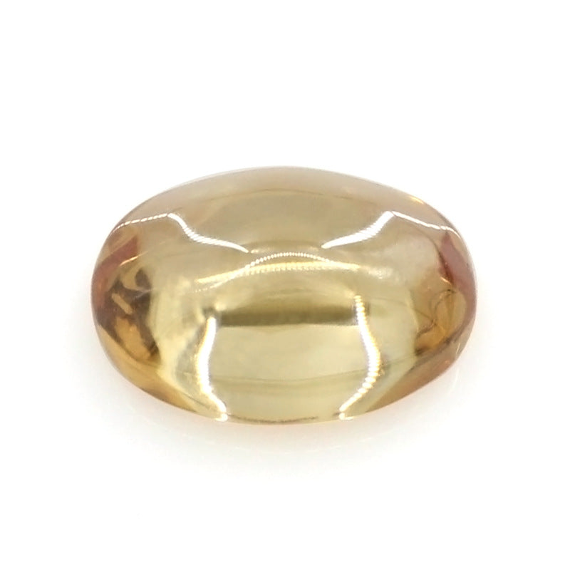 蛋形平底素面香槟色锆石裸石 椭圆形弧面合成仿钻裸钻