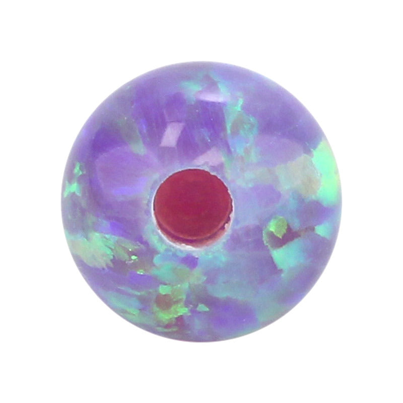 半孔球形OPAL仿欧泊石宝石裸石 人造合成澳宝珠子OP40